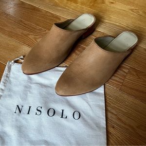 Nisolo Mariella mules, sand color, size 8